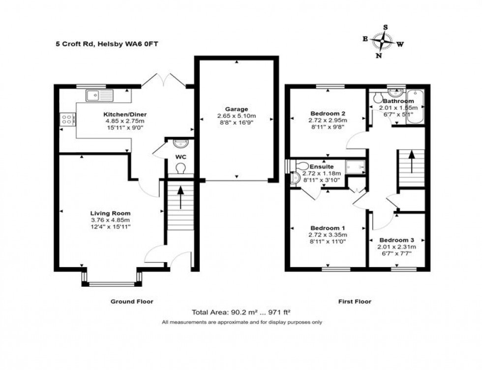 Floorplan for Croft Road, Helsby, Frodsham