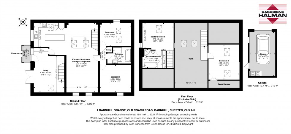 Floorplan for Barnhill Grange, Old Coach Road, Barnhill, Chester