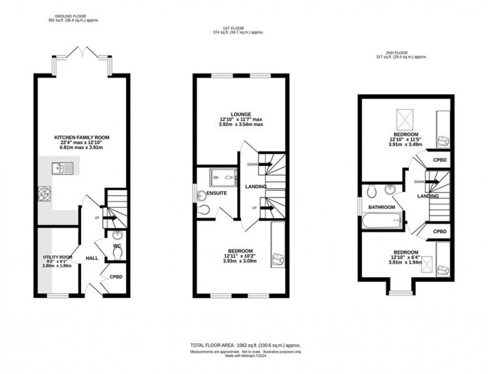 Floorplan for Goodman Close, Chapel-En-Le-Frith, High Peak