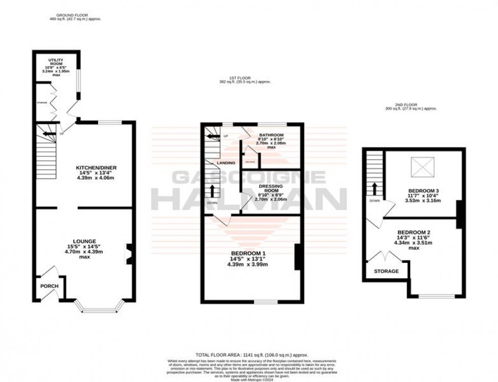 Floorplan for Conway Road, Sale