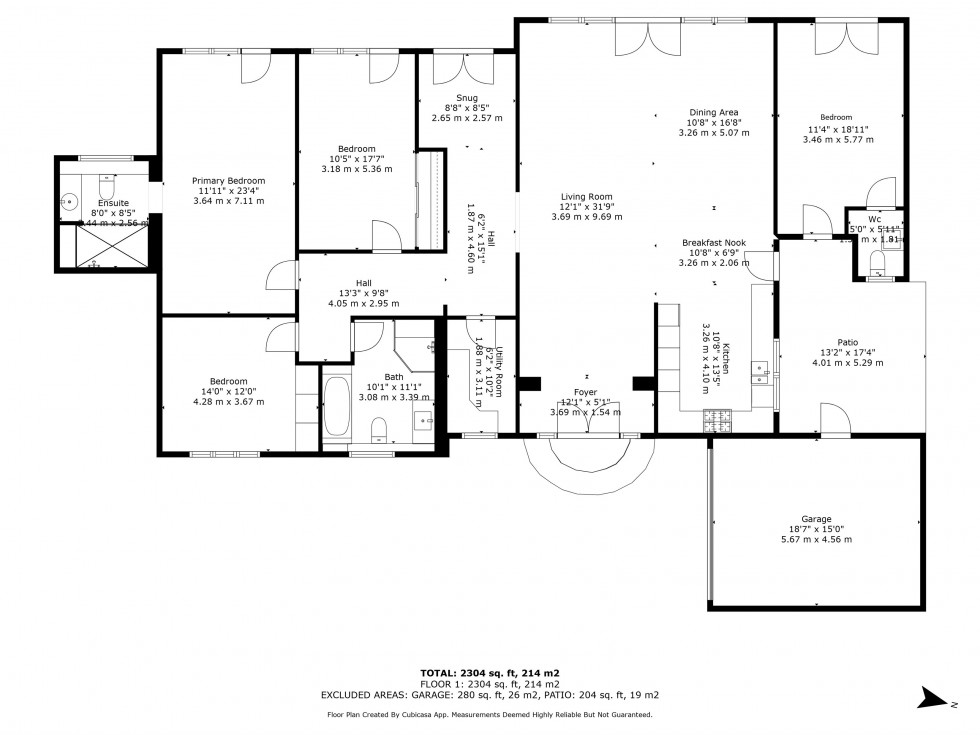 Floorplan for Old Hall Close, Higher Walton, Warrington