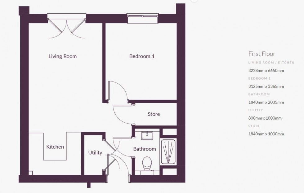 Floorplan for Whitbarrow Road, Lymm