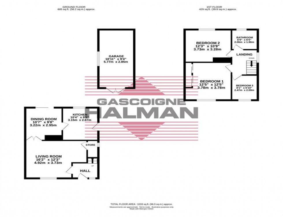 Floorplan for Bowerfield Crescent, Hazel Grove, Stockport