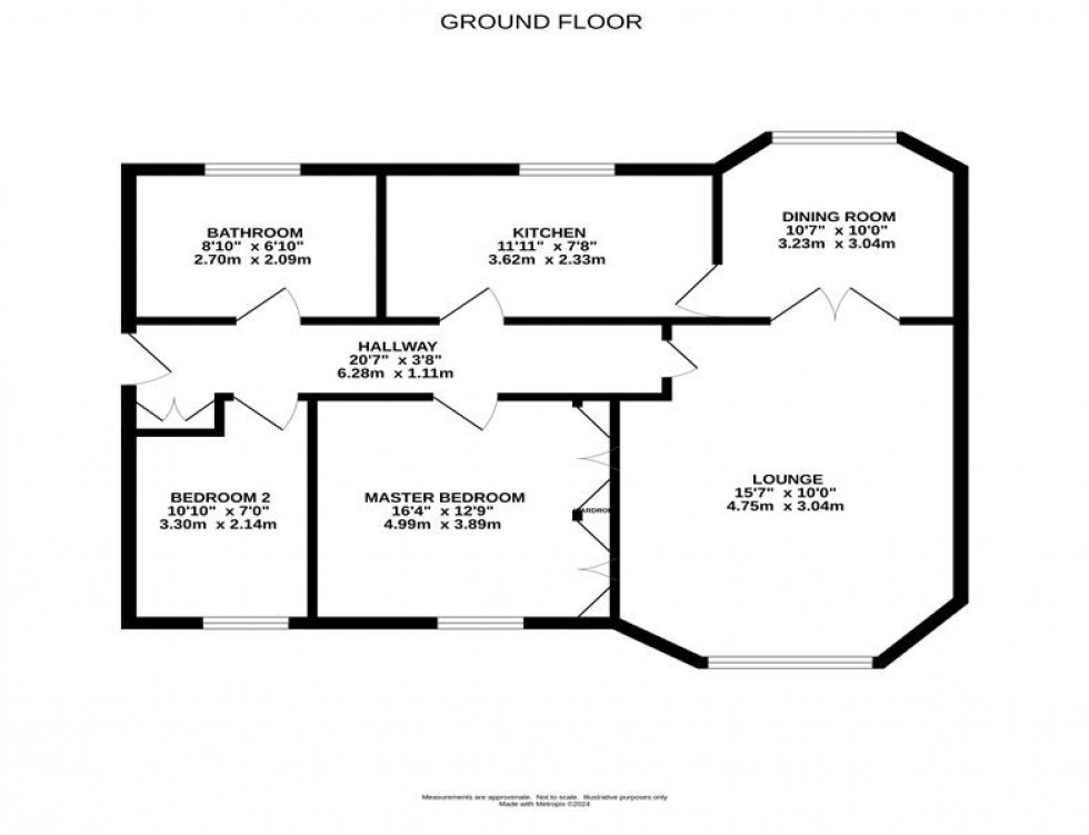 Floorplan for Bishopton Drive, Macclesfield