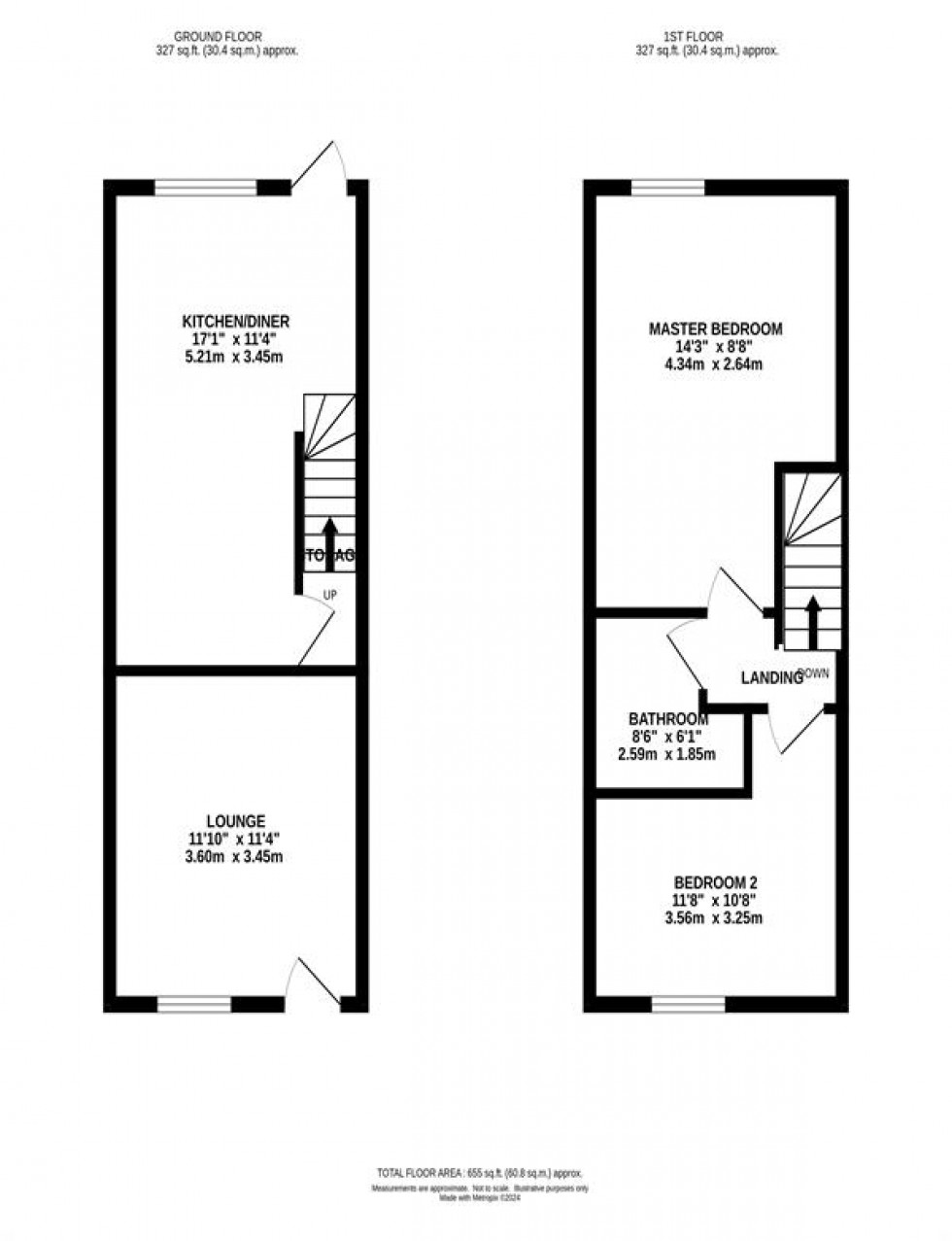 Floorplan for Broken Cross, Macclesfield