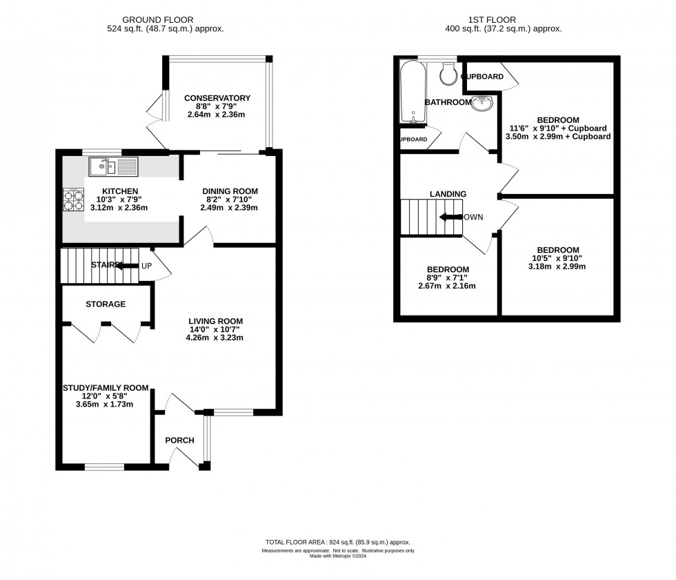 Floorplan for Selkirk Drive, Holmes Chapel