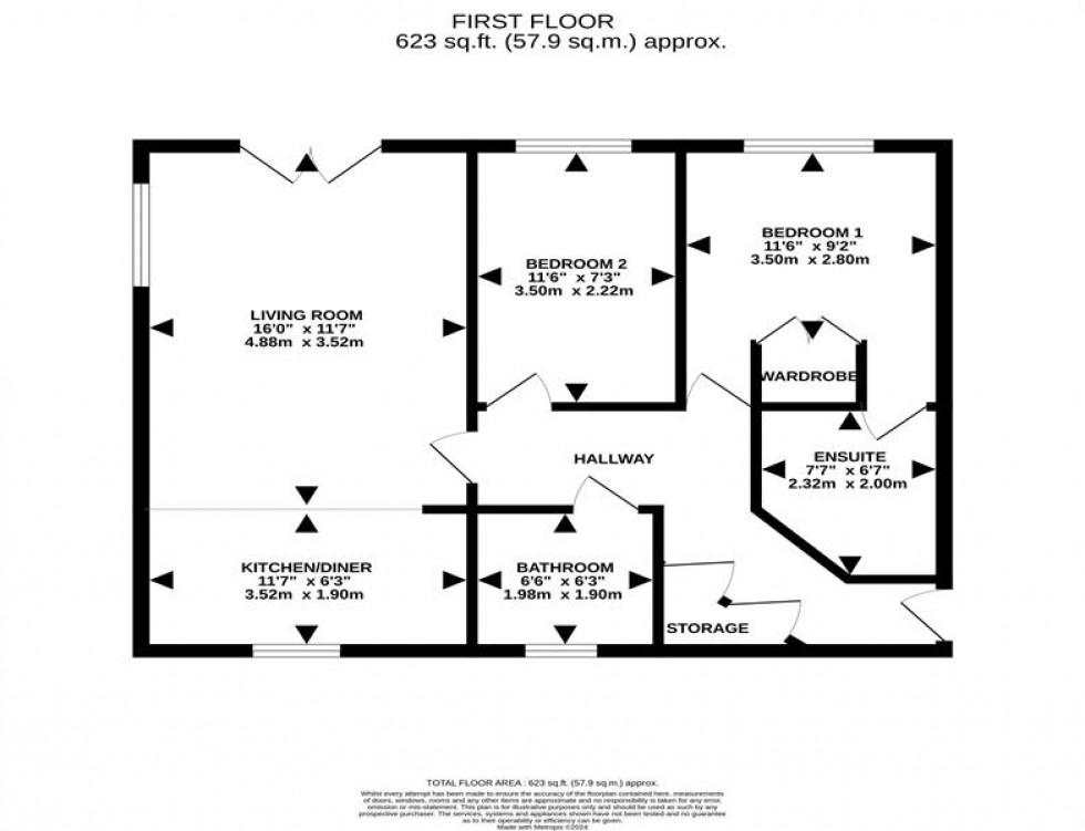 Floorplan for Bridgewater Close, Frodsham