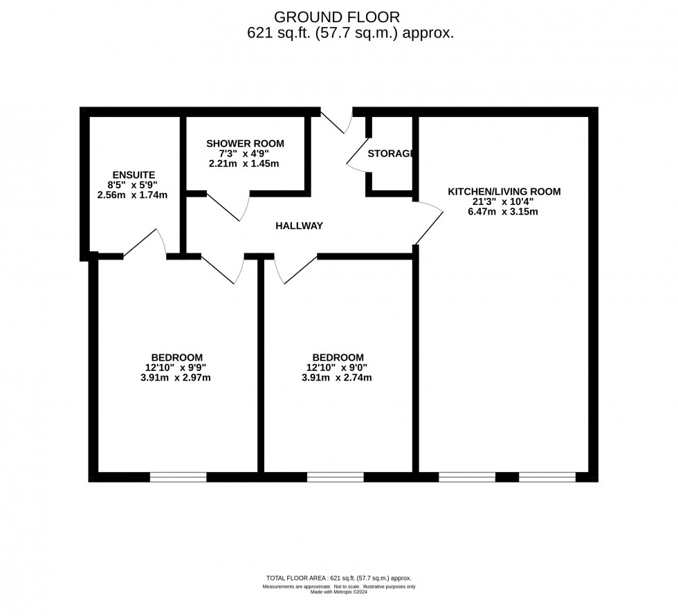 Floorplan for Hornbeam Close, Great Moor