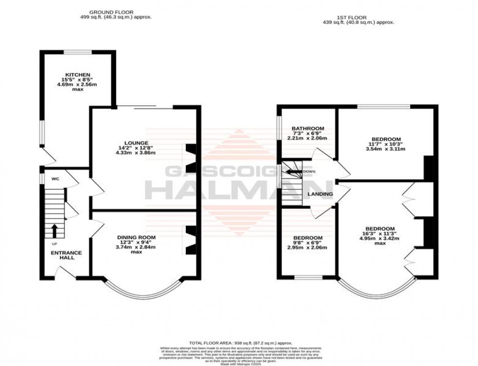 Floorplan for Woodheys Drive, Sale