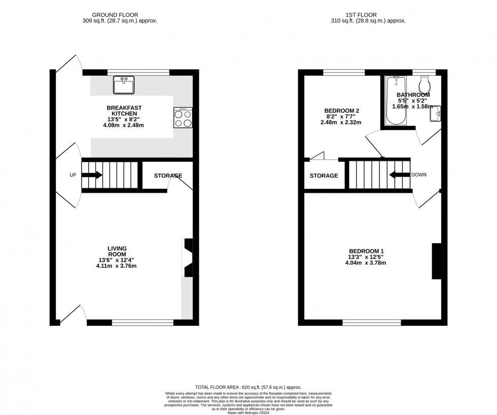 Floorplan for Park Road, Wilmslow