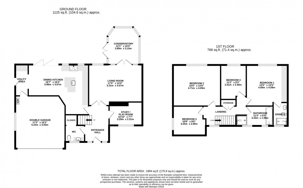 Floorplan for Oak Lea Avenue, Wilmslow