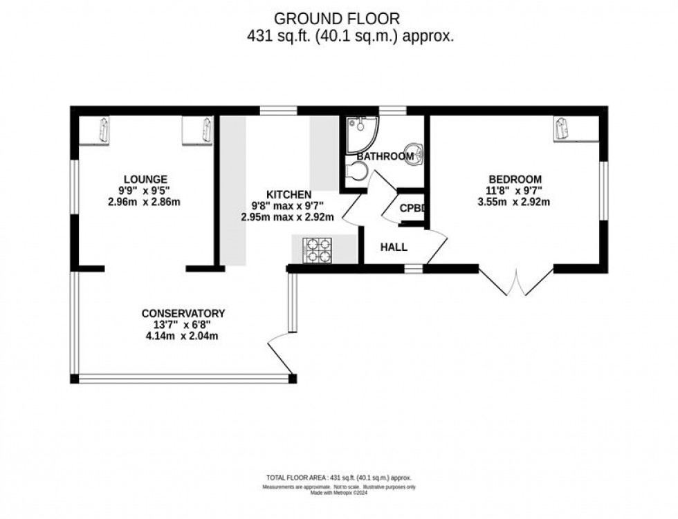 Floorplan for The Peaks, Tunstead Milton, Whaley Bridge, High Peak