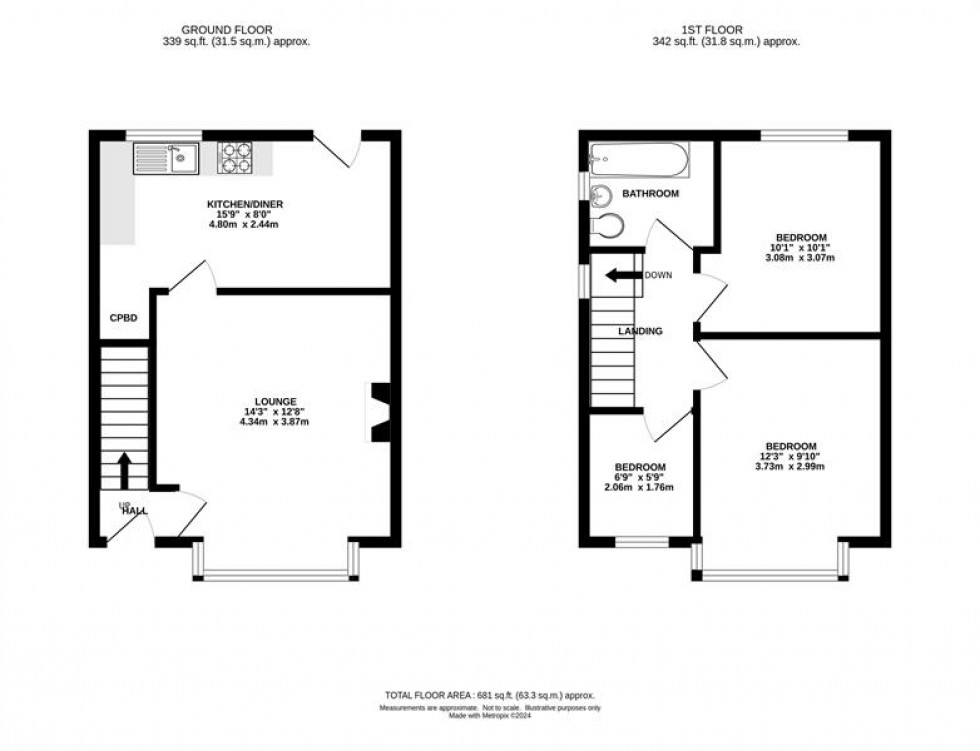 Floorplan for Beresford Road, Chapel - En - Le - Frith