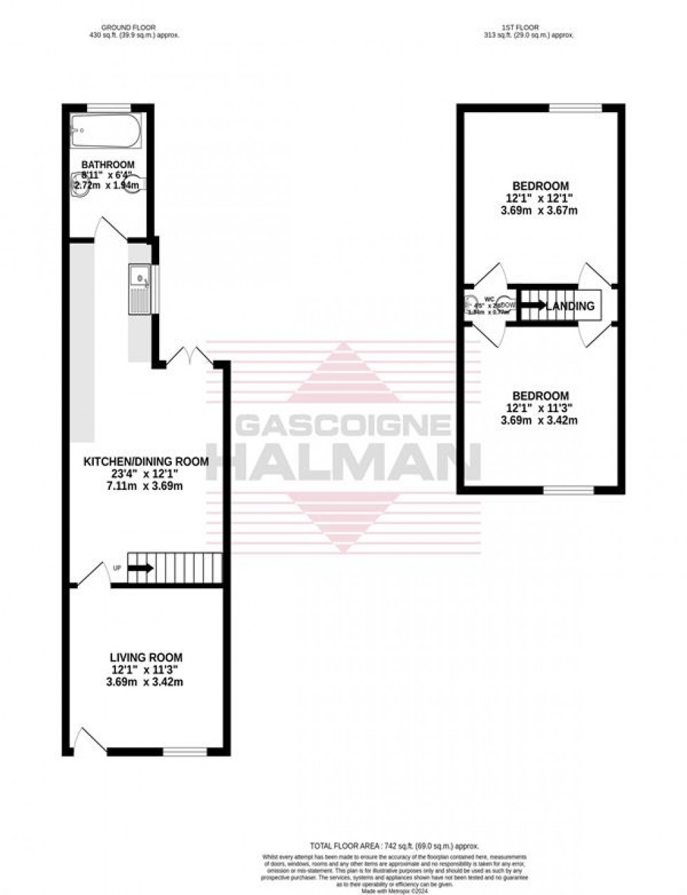 Floorplan for Heathside Road, Cheadle Heath