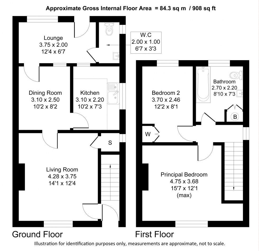 Floorplan for Fairfield Road, Lymm