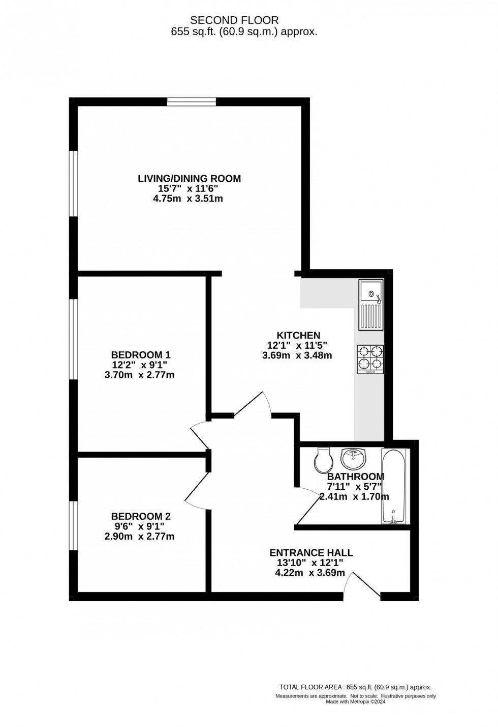 Floorplan for Alexandra Road South, Whalley Range