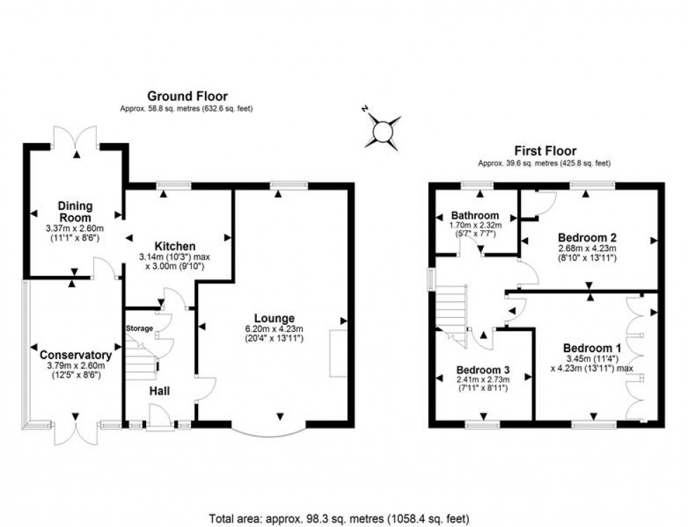 Floorplan for Hayes Crescent, Frodsham