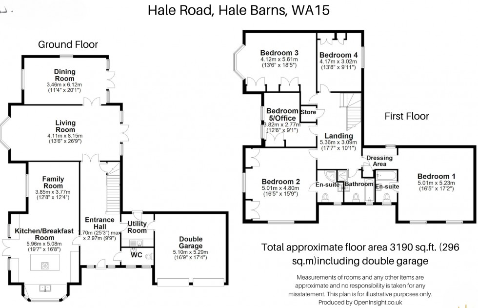 Floorplan for Hale Road, Hale Barns, Altrincham