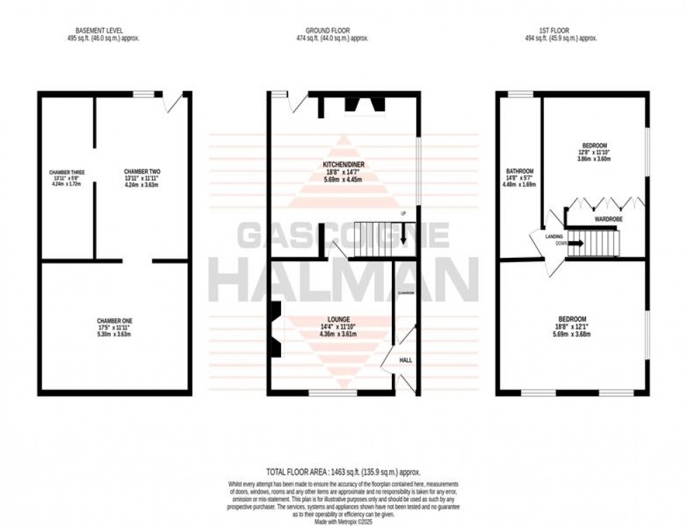 Floorplan for Harley Road, Sale