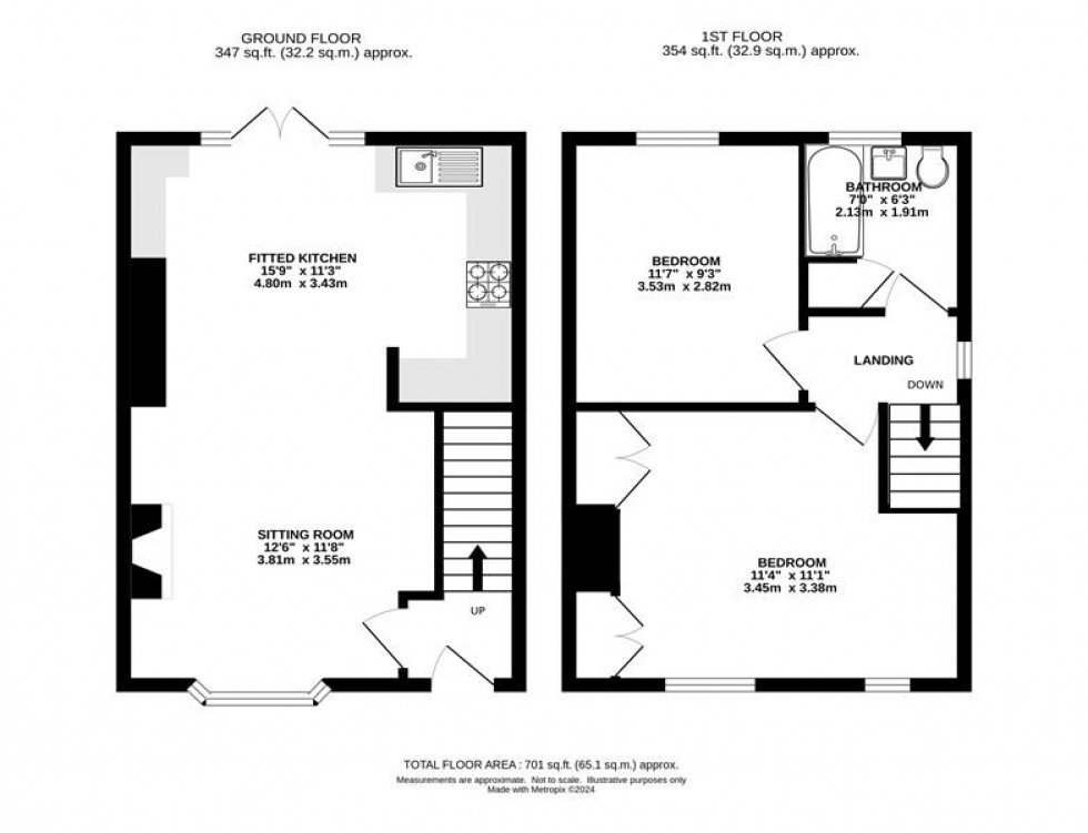 Floorplan for Orchard Road, Whaley Bridge, High Peak