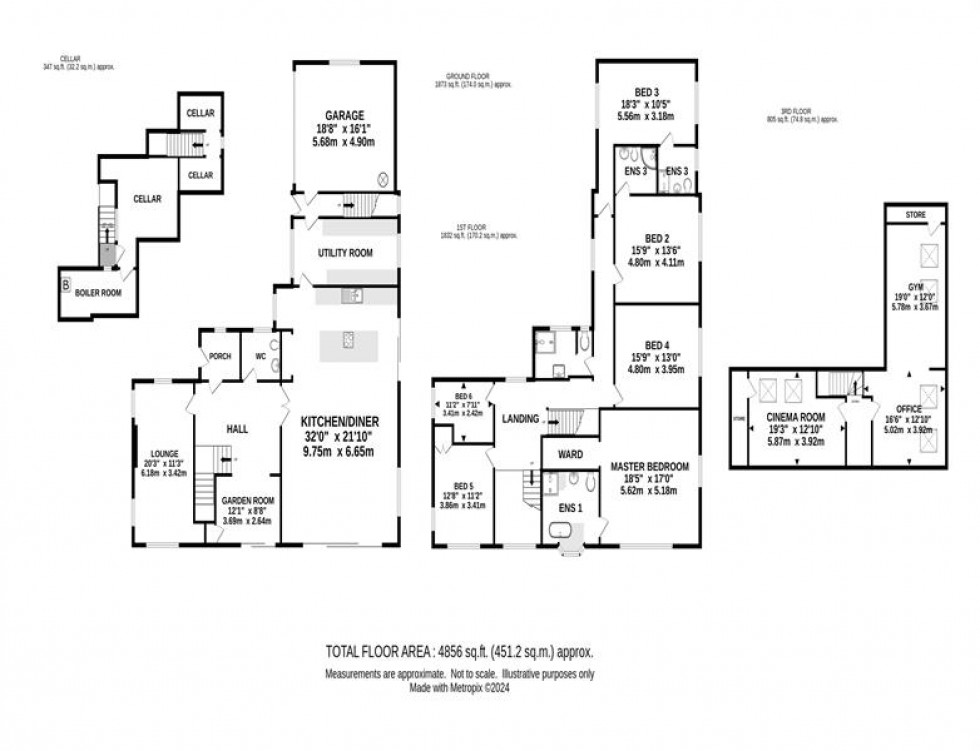 Floorplan for Park Road, Bowdon