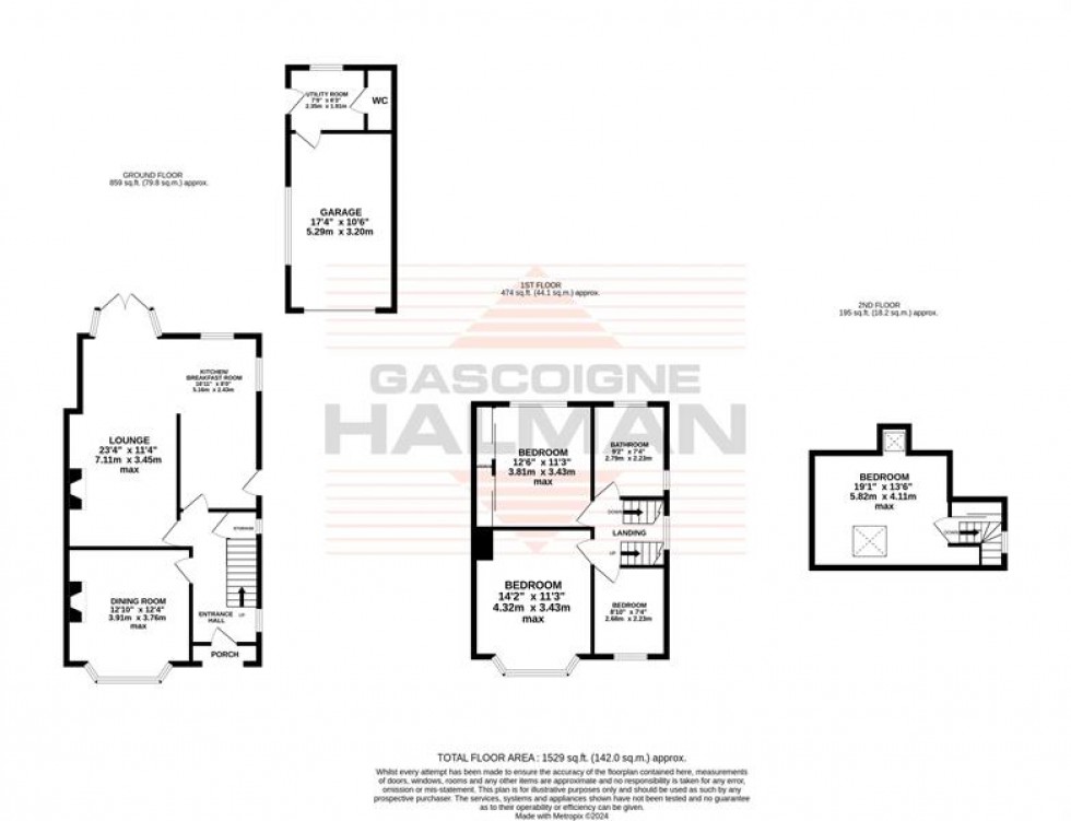 Floorplan for Esher Drive, Sale