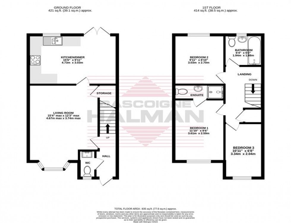 Floorplan for Alderley Way, Davenport