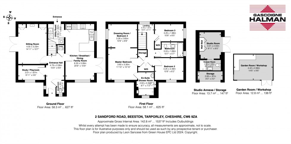 Floorplan for Sandford Road, Beeston, Tarporley