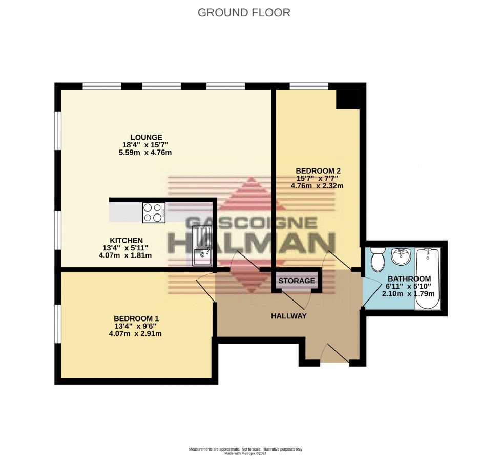 Floorplan for Peak Buildings, Charlestown, Glossop