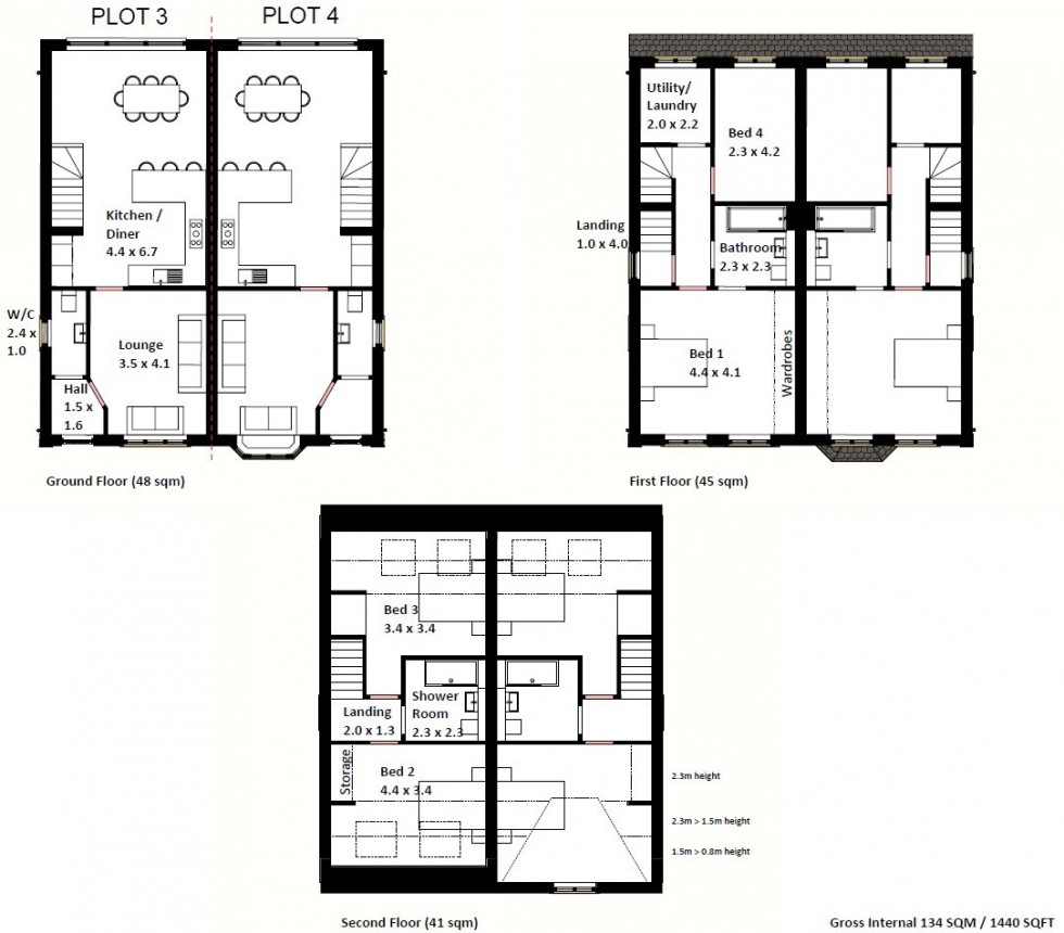 Floorplan for Dyar Terrace, Winnington