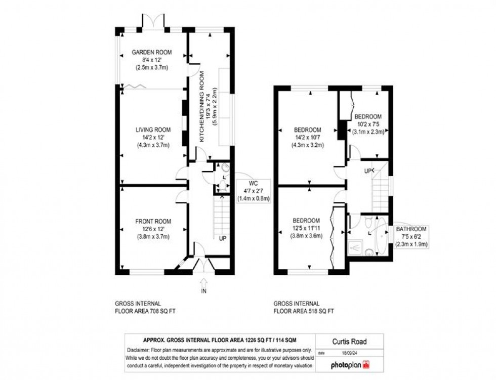 Floorplan for Curtis Road, Heaton Mersey, Stockport