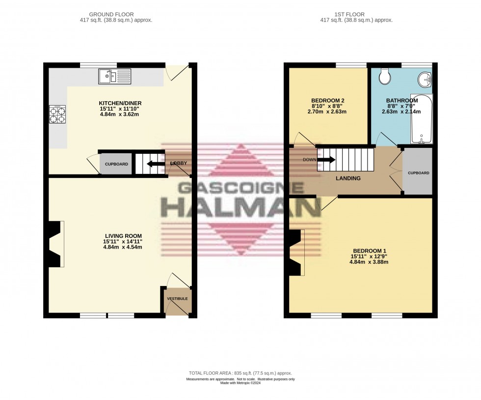 Floorplan for Victoria Street, Glossop