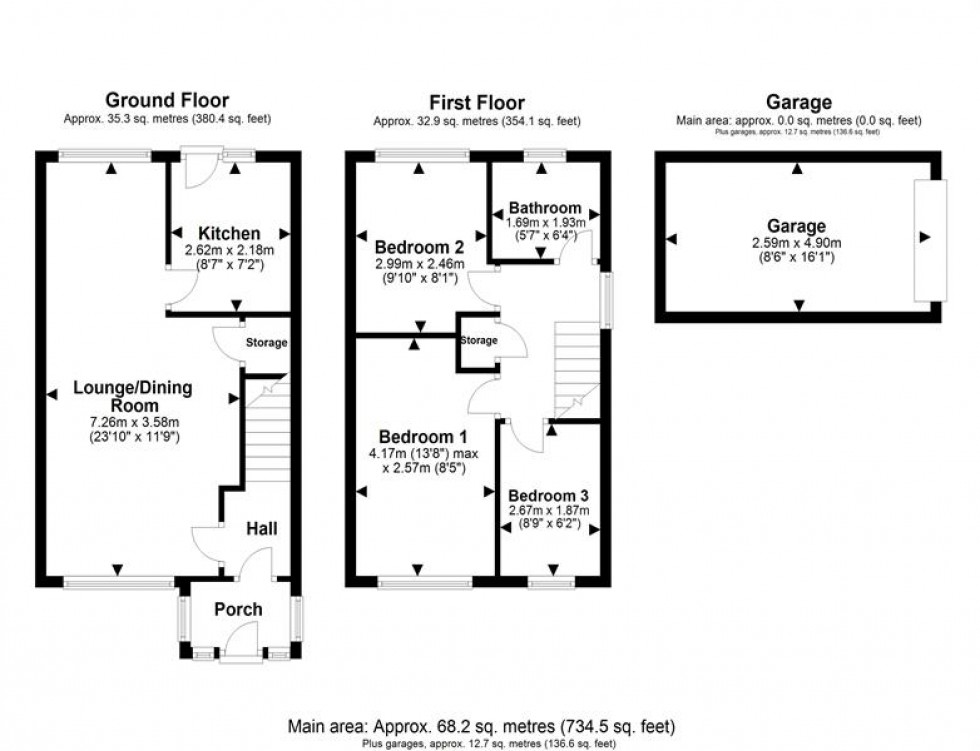 Floorplan for Rake Lane, Helsby, Frodsham