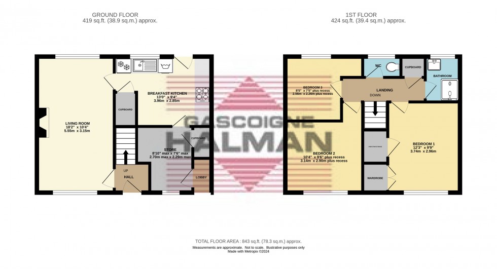 Floorplan for Queens Drive, Glossop