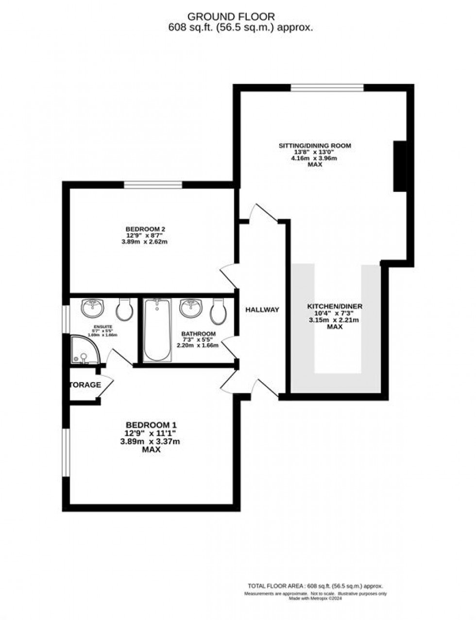 Floorplan for Heaton Gardens, Heaton Moor Road, Heaton Moor