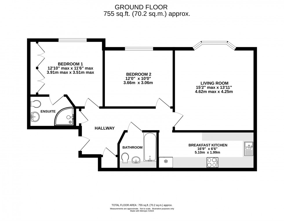 Floorplan for The Cedars, Warford Park, Faulkners Lane