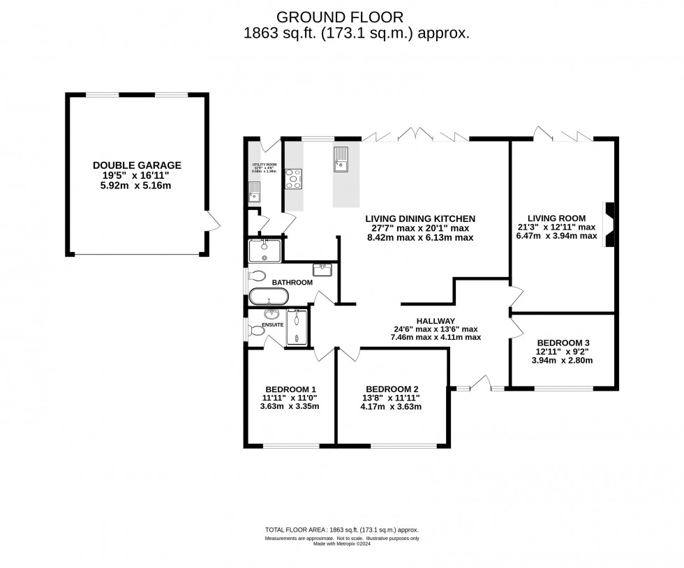 Floorplan for Plumley Moor Road, Lower Peover