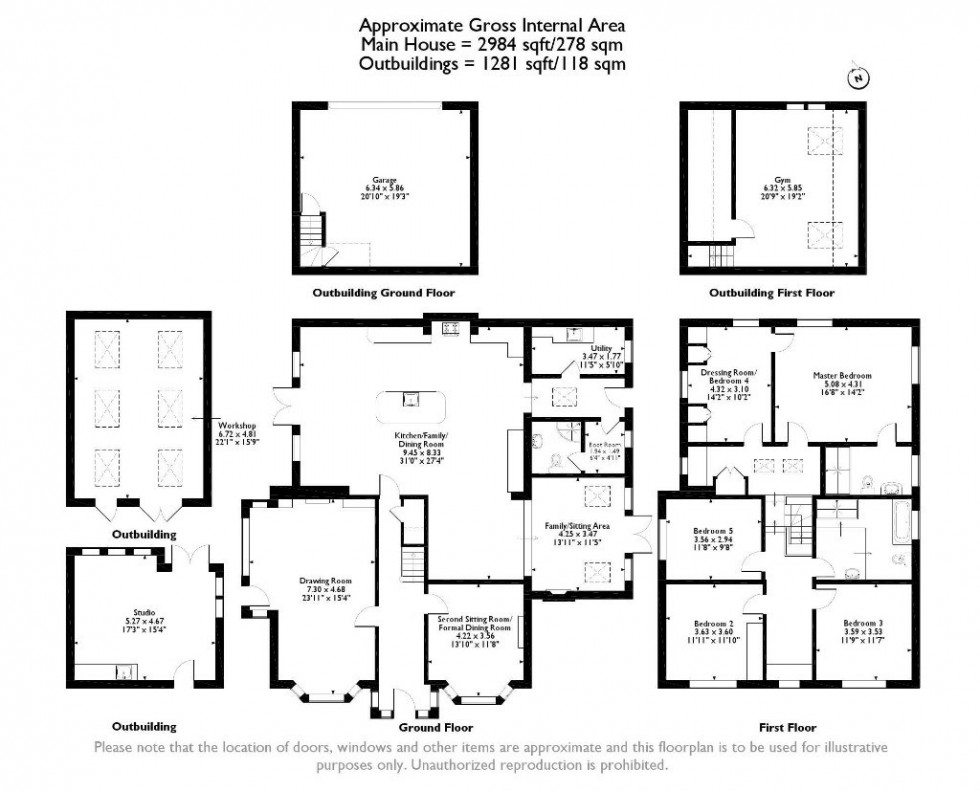 Floorplan for Hillside House, Bickerton