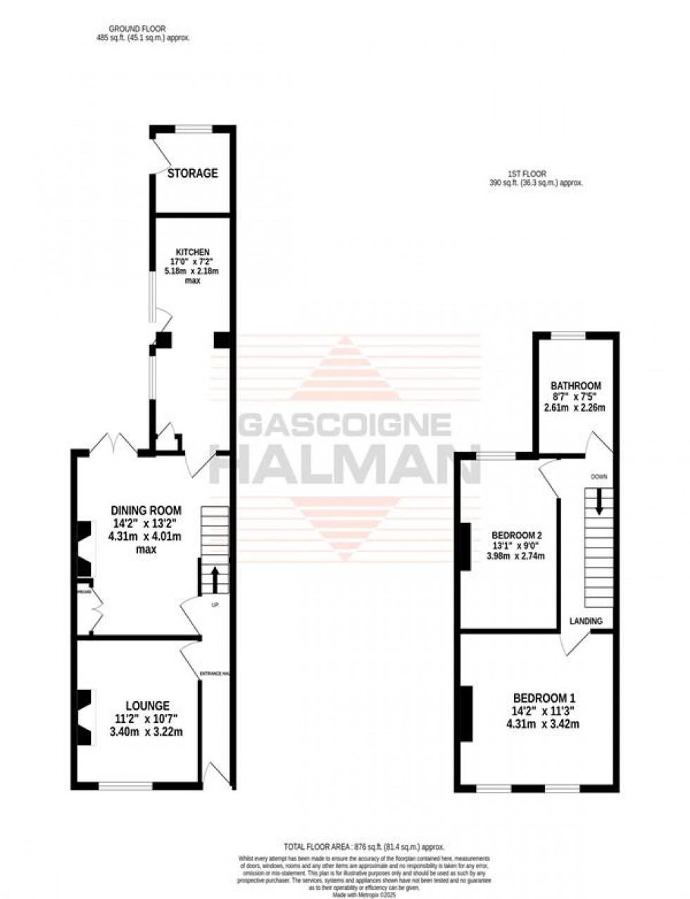 Floorplan for Crossley Road, Sale