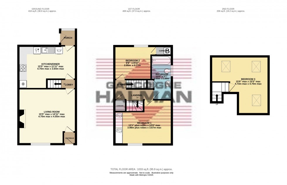 Floorplan for Sunlaws Street, Glossop