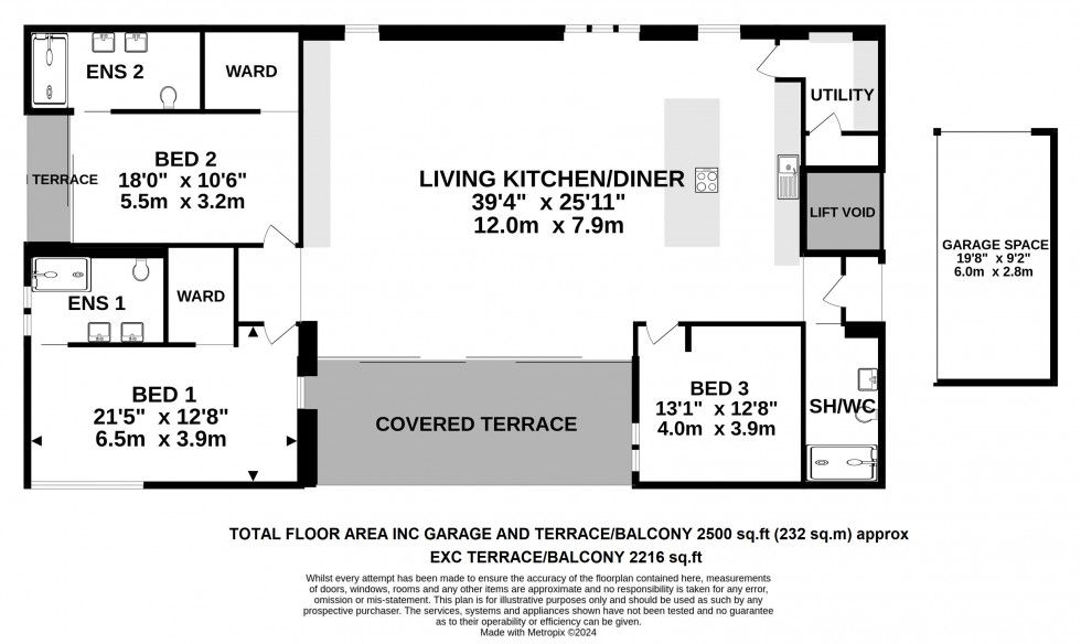 Floorplan for Apt 1 Quadrant, North Road, Hale