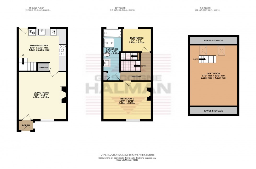 Floorplan for Simmondley Lane, Glossop