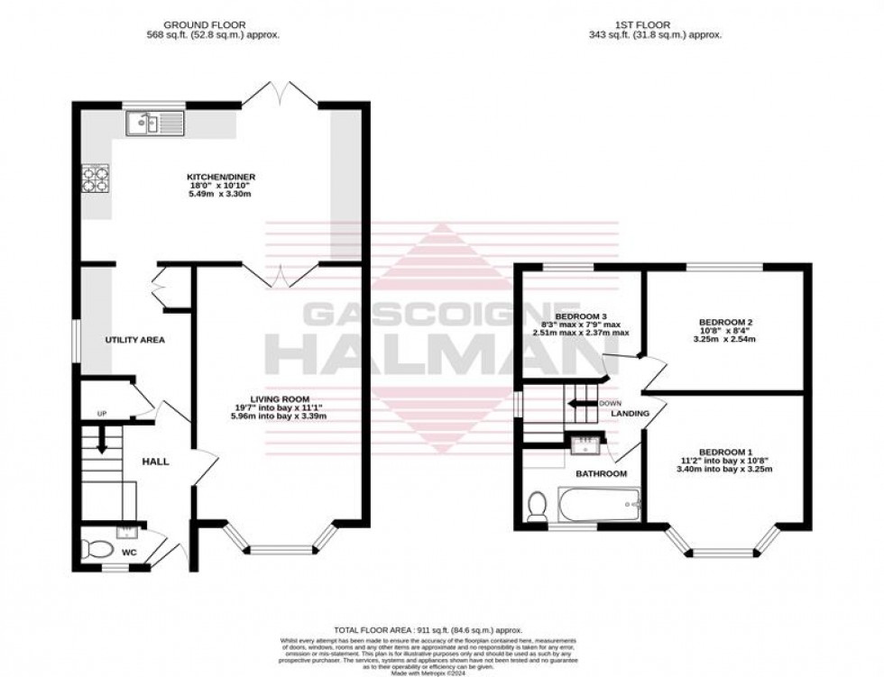 Floorplan for Ellesmere Drive, Cheadle