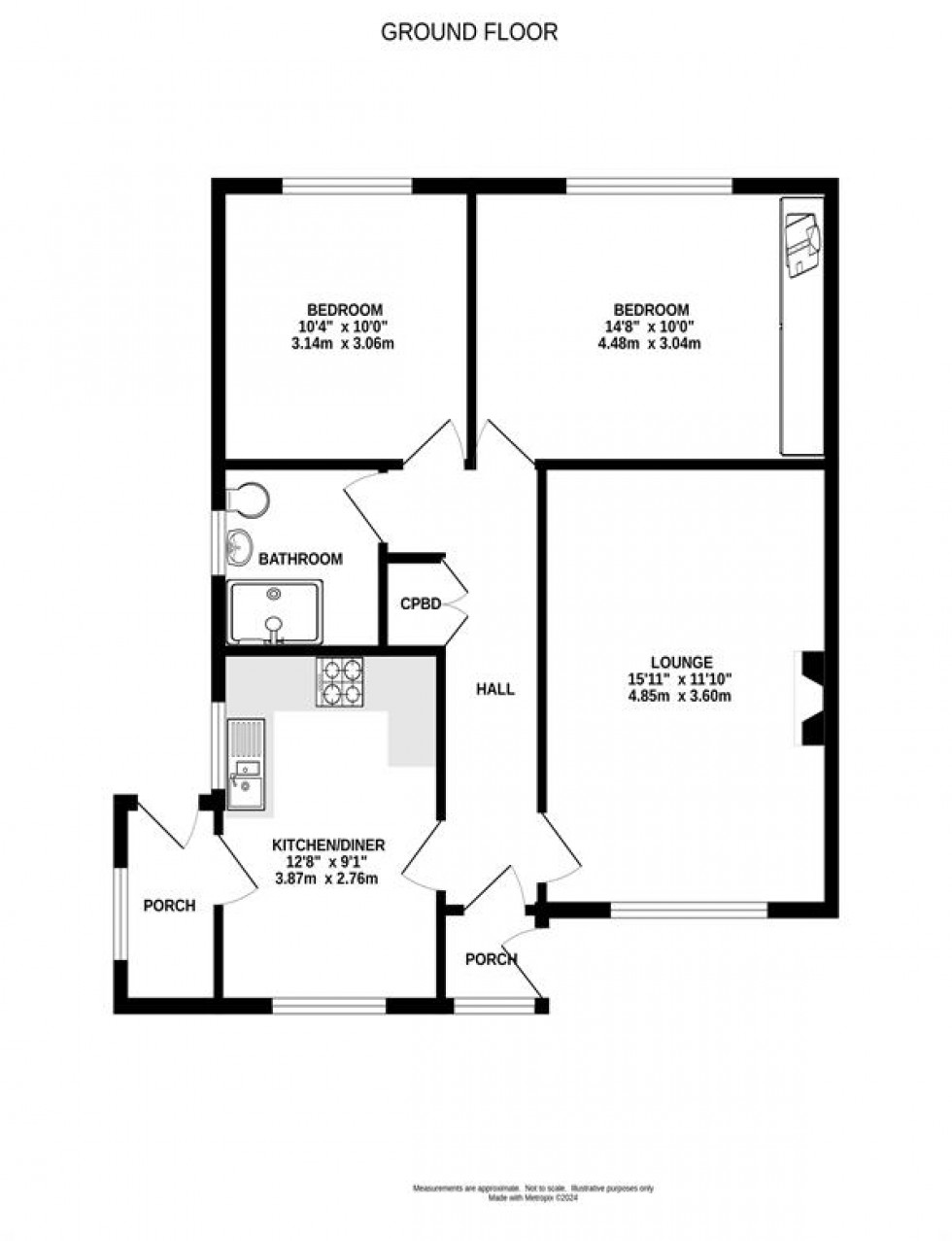 Floorplan for St. Anns Close, Chapel-En-Le-Frith, High Peak