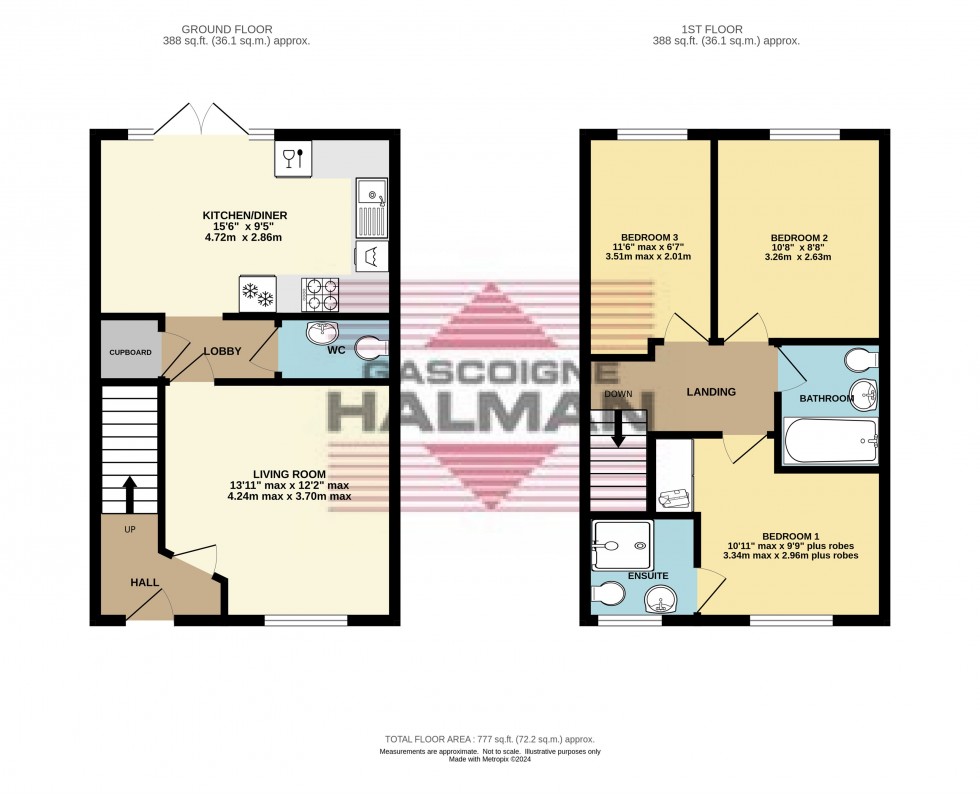 Floorplan for Wisteria Way, Glossop