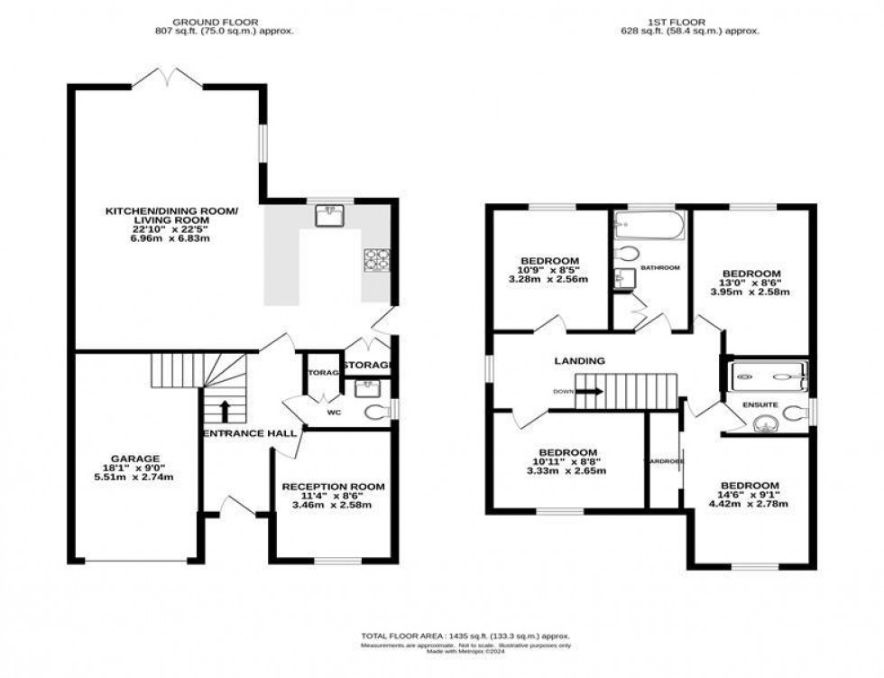 Floorplan for Mereside Close (Plot 8), Maw Green