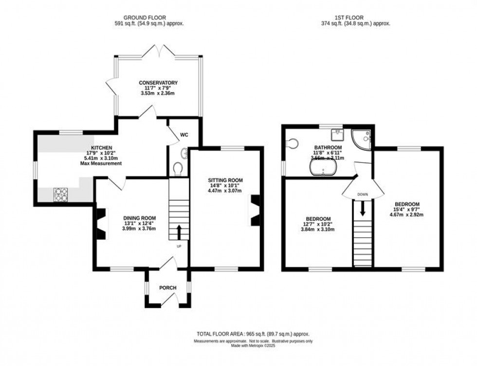 Floorplan for The Wash, Chapel-En-Le-Frith, High Peak