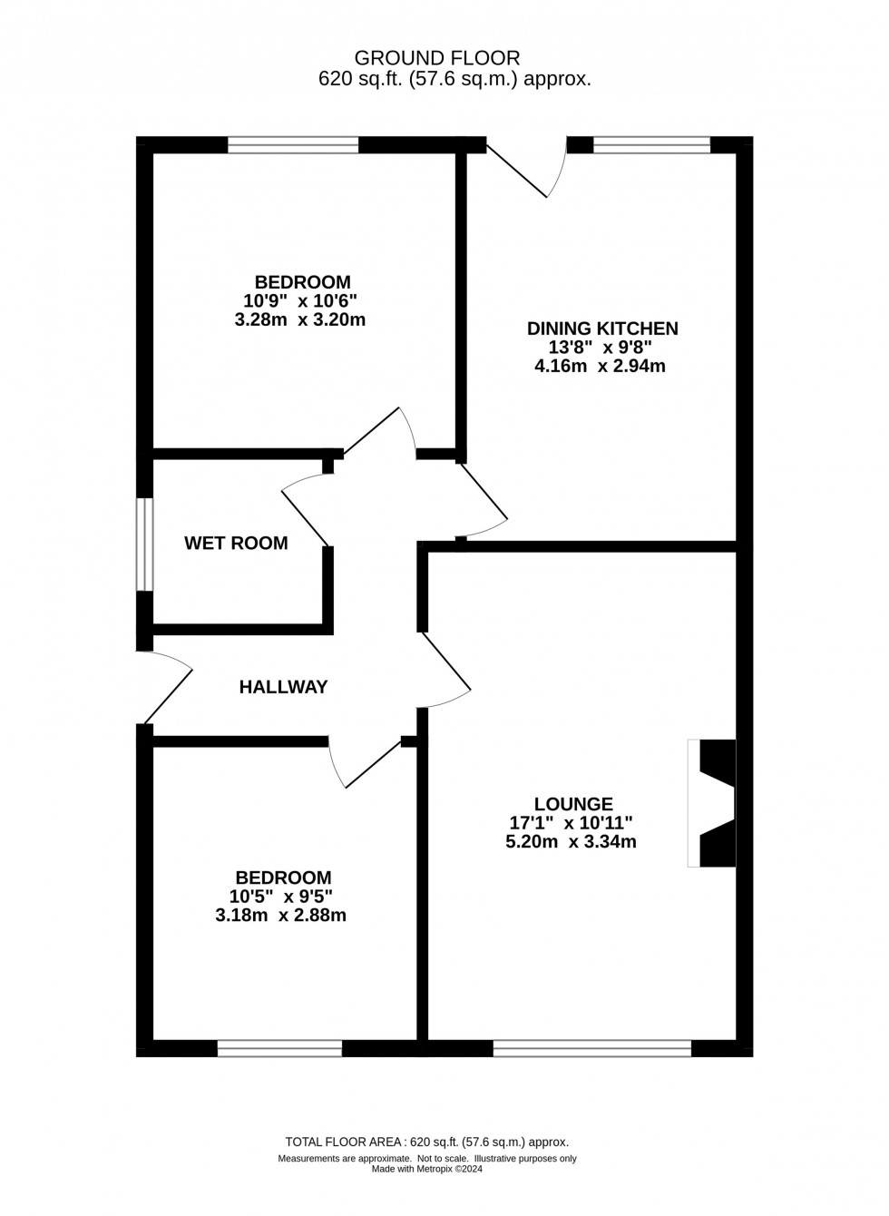 Floorplan for Gainsborough Road, Warrington