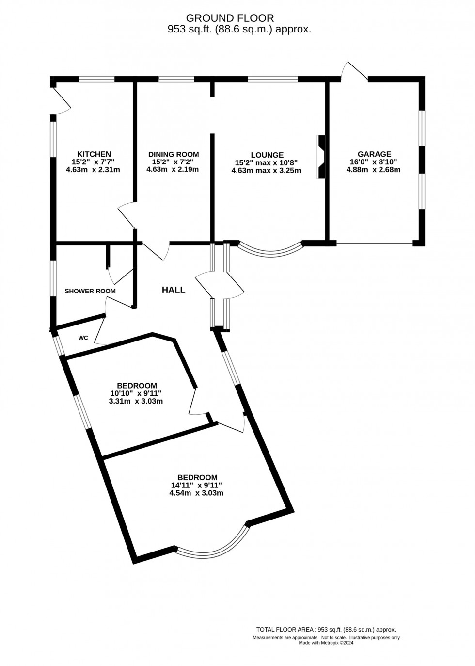 Floorplan for Chester Road, Grappenhall, Warrington