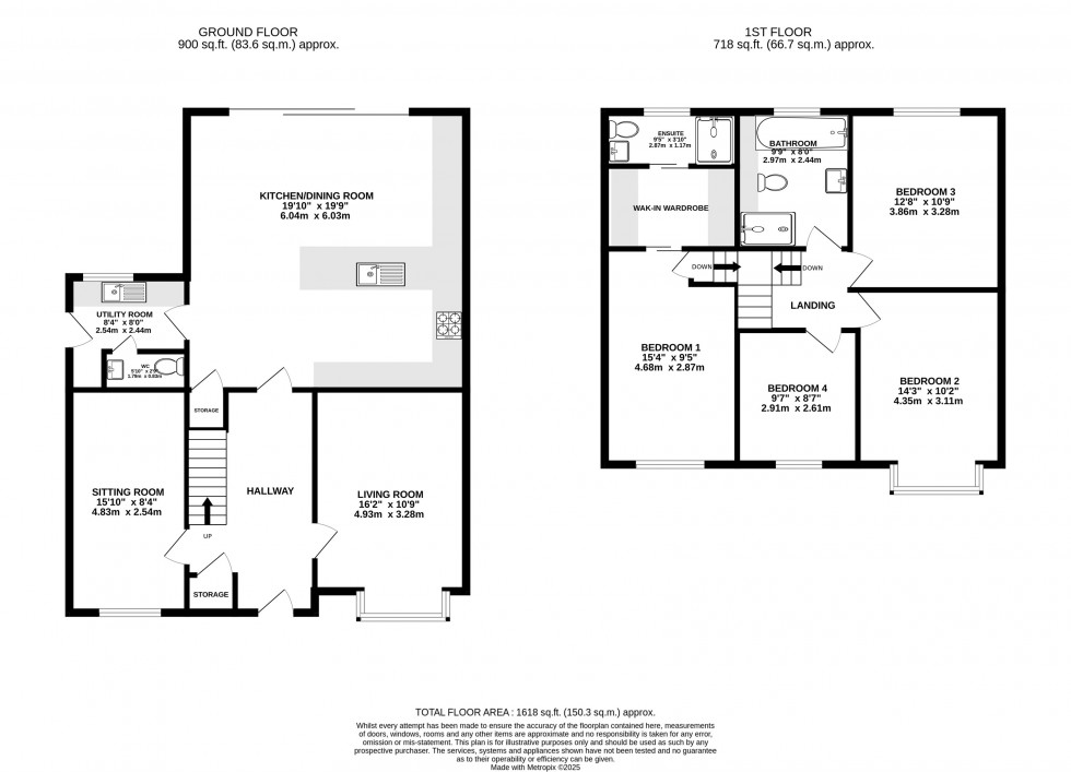 Floorplan for Links Road, Wilmslow